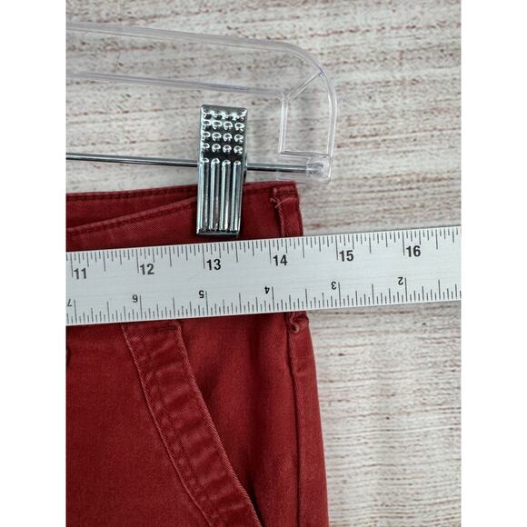 Anthropologie Green Dot Front Seam Pants Women's Size 27 Brick Red - Picture 9 of 10